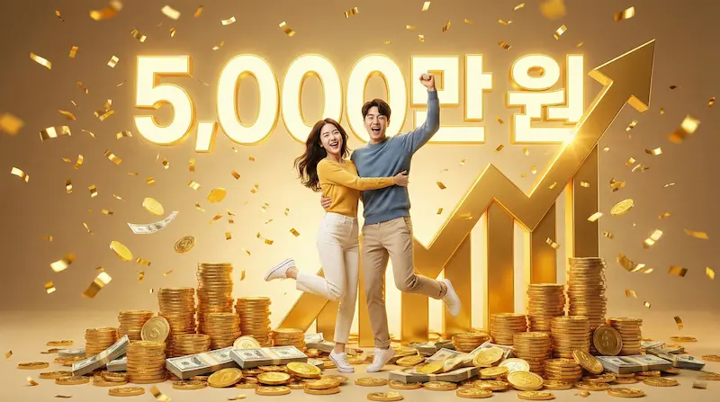 청년도약계좌 신청 후 5000만원 모아서 기뻐하는 청년들